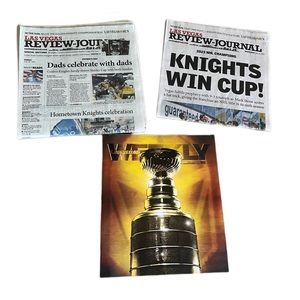 LVRJ Stanley Cup Vegas Golden Knights Newspapers / Vegas Weekly Magazine - 3 Lot